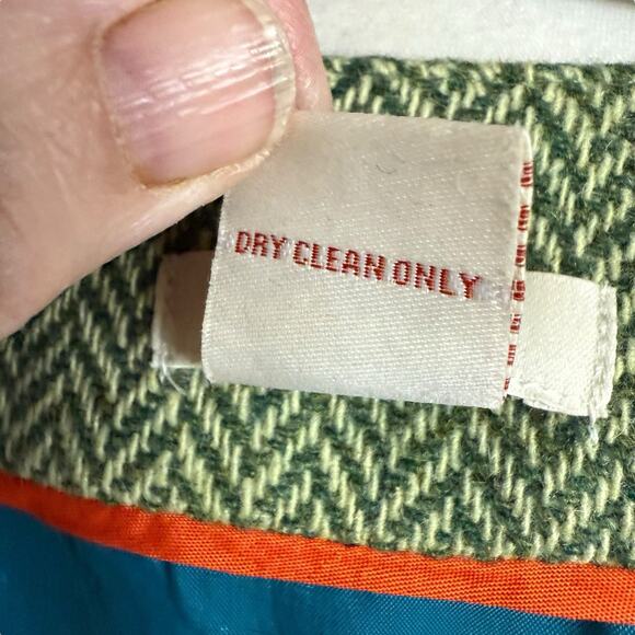 Sundance Wool Blend Vest Women's Herringbone Tweed XS Green Academia Preppy Prep - Picture 5 of 7